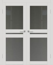 Двойная межкомнатная дверь с экошпоном ДП DIM I-7 Smoky Matt Сатинато Графит