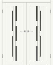 Двойная межкомнатная дверь с экошпоном ДП DIM I-4 Crystal Matt Сатинато Графит