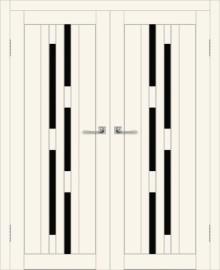 Двойная межкомнатная дверь с экошпоном ДП DIM I-4 Angel Matt Lacobel Black