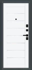 Металлическая дверь Техно/SBlack Старк антрацит/White Silk