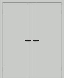 Двойная межкомнатная дверь ПЭТ Браво-0.10.П Grey Silk / Black Silk