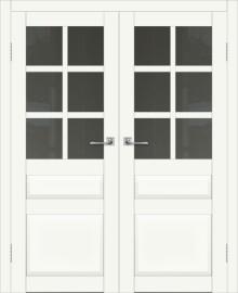 Двойная межкомнатная дверь с экошпоном ДП DIM I-12 Crystal Matt Сатинато Графит