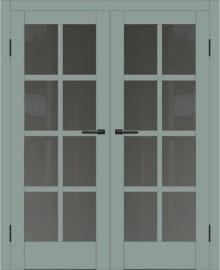Двойная межкомнатная дверь с экошпоном ДП DIM I-14 Gloomy sky Matt Сатинато Графит