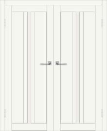Двойная межкомнатная дверь с экошпоном ДП DIM I-9 Crystal Matt Сатинато Белый