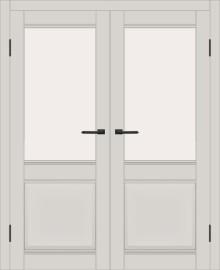 Двойная межкомнатная дверь с экошпоном ДП DIM I-11 Silk Matt Сатинато Белый