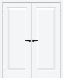 Двойная межкомнатная дверь ПЭТ Прима-20 White Silk
