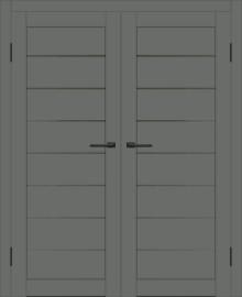 Двойная межкомнатная дверь с экошпоном ДП DIM I-3 Graphite Matt Сатинато Графит