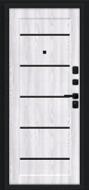 Металлическая дверь Борн/SBlack Букле чёрное/Riviera Ice