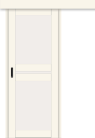 Межкомнатная дверь-купе ДП DIM I-7к Angel Matt / Сатинато Белый