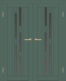 Двойная межкомнатная дверь с экошпоном ДП DIM I-4 Seagrass Matt Сатинато Графит