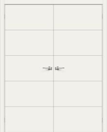 Двойная межкомнатная крашеная дверь Граффити-2 Whitey