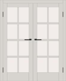 Двойная межкомнатная дверь с экошпоном ДП DIM I-14 Silk Matt Сатинато Белый