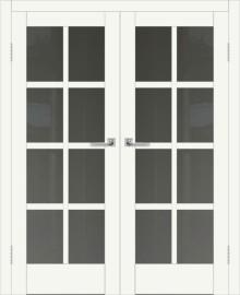 Двойная межкомнатная дверь с экошпоном ДП DIM I-14 Crystal Matt Сатинато Графит