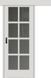 Межкомнатная дверь-купе ДП DIM I-14к Smoky Matt Сатинато Графит