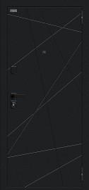 Металлическая дверь Граффити-5/SBlack Букле чёрное/Slate Art