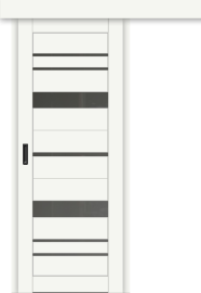 Межкомнатная дверь-купе ДП DIM I-16к Crystal Matt / Сатинато Графит