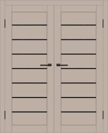 Двойная межкомнатная дверь с экошпоном ДП DIM I-3 Dune Matt Lacobel Black