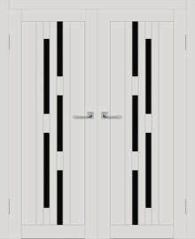 Двойная межкомнатная дверь с экошпоном ДП DIM I-4 Smoky Matt Lacobel Black
