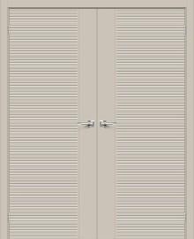 Двойная межкомнатная крашеная дверь Граффити-33.0 Creamy