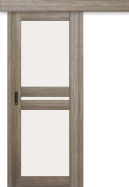 Межкомнатная дверь-купе ДП DIM I-7к Taupe Wood / Сатинато Белый