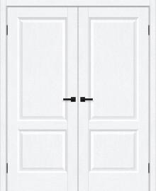 Двойная межкомнатная дверь ПЭТ Неоклассик-32 White Silkwood