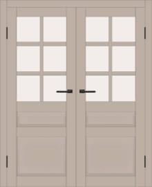 Двойная межкомнатная дверь с экошпоном ДП DIM I-12 Dune Matt Сатинато Белый