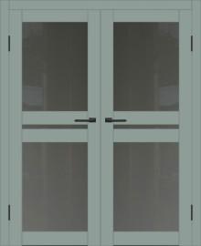 Двойная межкомнатная дверь с экошпоном ДП DIM I-7 Gloomy sky Matt Сатинато Графит