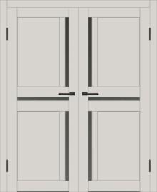 Двойная межкомнатная дверь с экошпоном ДП DIM I-5.1 Silk Matt Сатинато Графит