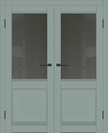 Двойная межкомнатная дверь с экошпоном ДП DIM I-11 Gloomy sky Matt Сатинато Графит