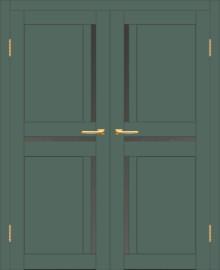 Двойная межкомнатная дверь с экошпоном ДП DIM I-5.1 Seagrass Matt Сатинато Графит