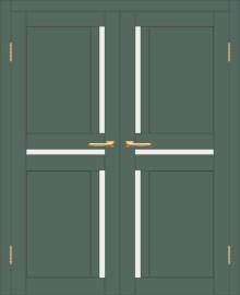 Двойная межкомнатная дверь с экошпоном ДП DIM I-5.1 Seagrass Matt Сатинато Белый