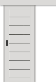 Межкомнатная дверь-купе ДП DIM I-3к Smoky Matt / Сатинато Графит