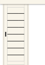 Межкомнатная дверь-купе ДП DIM I-3к Angel Matt / Lacobel Black