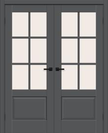 Двойная межкомнатная дверь ПЭТ Прима-13.0.1 Stormy Silk/Magic Fog