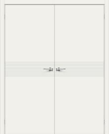 Двойная межкомнатная крашеная дверь Граффити-23 Whitey