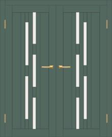 Двойная межкомнатная дверь с экошпоном ДП DIM I-4 Seagrass Matt Сатинато Белый