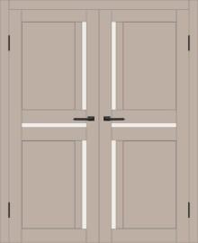 Двойная межкомнатная дверь с экошпоном ДП DIM I-5.1 Dune Matt Сатинато Белый