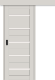 Межкомнатная дверь-купе ДП DIM I-1к Silk Matt / Сатинато Белый