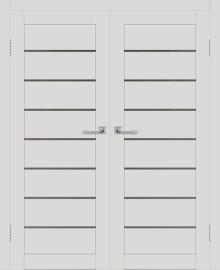 Двойная межкомнатная дверь с экошпоном ДП DIM I-3 Smoky Matt Сатинато Графит