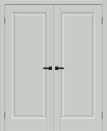 Двойная межкомнатная дверь ПЭТ Неоклассик-30 Grey Silk