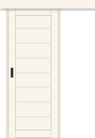 Межкомнатная дверь-купе ДП DIM I-3к Angel Matt / Сатинато Белый