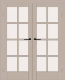 Двойная межкомнатная дверь с экошпоном ДП DIM I-14 Dune Matt Сатинато Белый