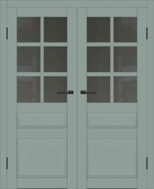 Двойная межкомнатная дверь с экошпоном ДП DIM I-12 Gloomy sky Matt Сатинато Графит