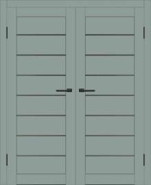 Двойная межкомнатная дверь с экошпоном ДП DIM I-3 Gloomy sky Matt Сатинато Графит