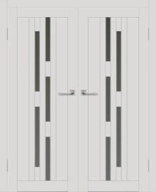 Двойная межкомнатная дверь с экошпоном ДП DIM I-4 Smoky Matt Сатинато Графит