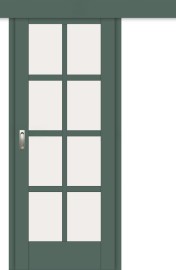 Межкомнатная дверь-купе ДП DIM I-14к Seagrass Matt Сатинато Белый