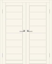 Двойная межкомнатная дверь с экошпоном ДП DIM I-3 Angel Matt Сатинато Белый