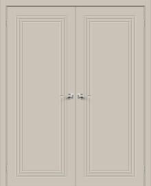 Двойная межкомнатная крашеная дверь Граффити-20 Creamy