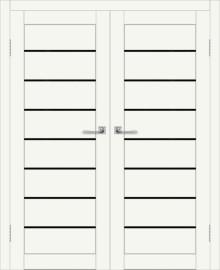 Двойная межкомнатная дверь с экошпоном ДП DIM I-3 Crystal Matt Lacobel Black