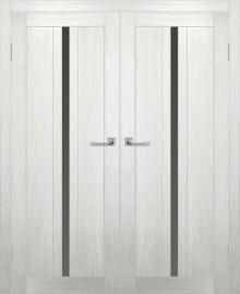 Двойная межкомнатная дверь с экошпоном ДП DIM I-9 Blond Wood Сатинато Графит